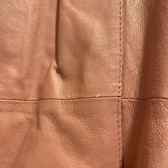 SOLD- Oscar Piel Pink Leather Coat Sz Small - Picture 4 of 4